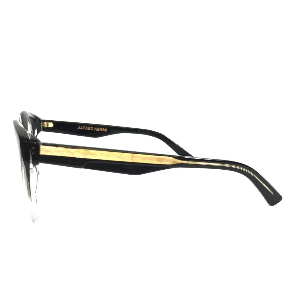 Alfred Kerbs Eyeglasses Frames ANDREA BK Black Gradient Round Full Rim 53-18-143